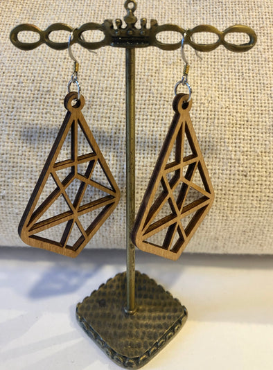 Geometric Wood Earrings